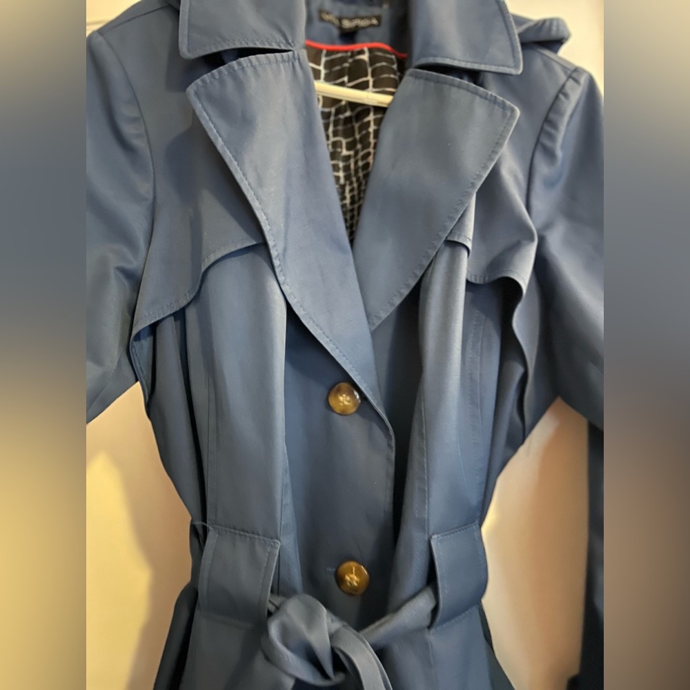 Via Spiga Blue Women's Trench Coat Size 1X